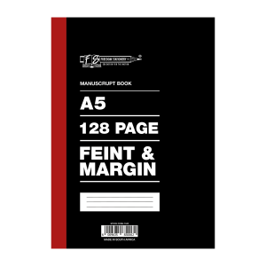 A5 128pg Feint & Margin - Freedom Stationers