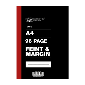 A4 96pg Feint & Margin - Freedom Stationers