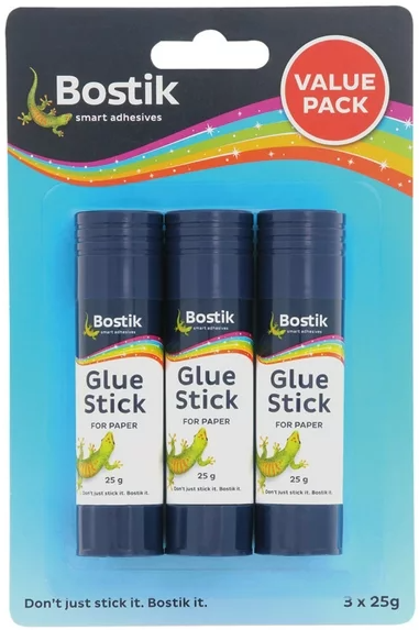 Bostik 25G Glue Stick (3 Pack)
