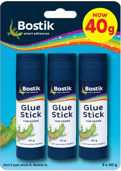 Bostik 40G Glue Stick (3 Pack)