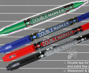 M&G double tips marker Black 21372